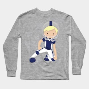 American Football, Rugby, Cute Boy, Blond Hair Long Sleeve T-Shirt